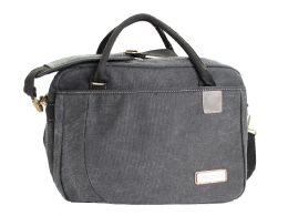 12 Pieces Unisex Canvas Bag Premium Zipper Color Blalck - Backpacks