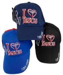 24 Wholesale I Love Jesus Baseball Cap/hat