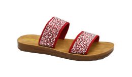 12 Wholesale Slippers For Women In Red Size 5-10