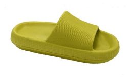12 Wholesale Women Eva Slippers In Lime Size 5-10