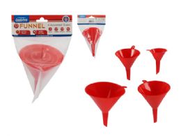 72 Packs 4 Piece Funnel Set - Strainers & Funnels