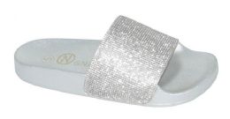 12 Wholesale Slippers For Women In Silver Size 5-10