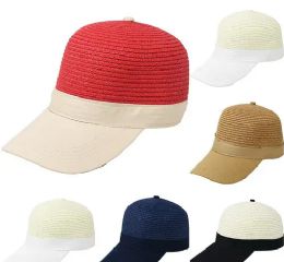 24 Pieces Women Mix Color Two Tone Paper Baseball Cap - Baseball Caps & Snap Backs