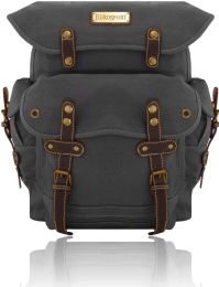 12 Pieces Unisex Canvas Backpack Color Black - Backpacks