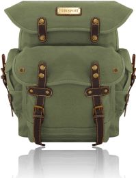 12 Pieces Unisex Canvas Backpack Color Olive - Backpacks