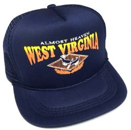 36 Pieces Printed Youth Mesh Caps, "almost Heaven, West Virginia"(2 Deer), Assorted Color Caps - Caps & Headwear