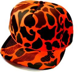 36 Pieces Adults Hats Winter Orange Camo Blank Hats,(hunter Orange) - Caps & Headwear
