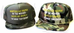 36 Pieces Printed Mesh Hats, Green Camouflage(color May Vary) - Caps & Headwear
