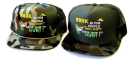 36 Pieces Adult Printed Mesh Hats, Green Camouflage(color May Vary) - Caps & Headwear