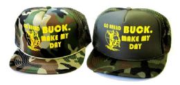 36 Pieces Adult Printed Mesh Hats, Green Camouflage(color May Vary) - Caps & Headwear