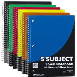 20 Wholesale 5 Subject Notebook - College Ruled