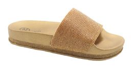 12 Wholesale Slippers For Women In Gold Size 5-10