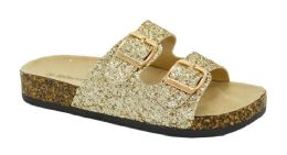 36 Wholesale Slippers For Women In Bright Gold Size 5-10