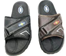 24 Wholesale Men's Velcro Strap Sandal
