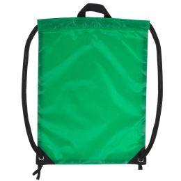 100 Pieces 18 Inch Basic Drawstring Bag - Green - Draw String & Sling Packs