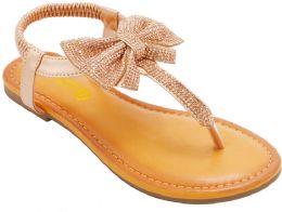 18 Wholesale Flat Sandals For Women In Champagne Color Size 6-11
