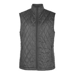 24 Wholesale Sofra Womens Diamond Quilted Puffer Vest Color D Grey Size S