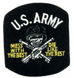 24 Bulk Military Army Embroidered IroN-On Patch Army Mess With The Best Die Like The Rest