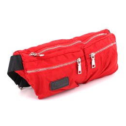 6 Pieces Fanny Pack Nylon Adjustable Belt Waist For Man Woman Hiking Walking Jogging Color Red - Fanny Pack