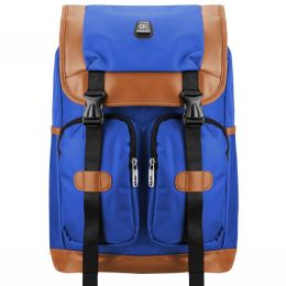 6 Wholesale Backpack Nylon For Women Men School College Travel Color Blue