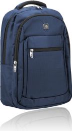 6 Wholesale Backpack Nylon For Women Men School College Travel Color Navy