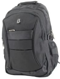 6 Wholesale Backpack Nylon For Women Men School College Travel Color Black