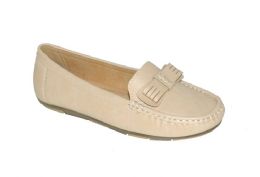12 Wholesale Womens Loafers Flats Shoe Driving Slip Ons Shoes Comfort Walking Loafers Color Beige Size 6-10