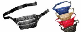 60 Bulk 3 Pocket Fanny - Pack For Women Men Fashionable Adjustable Strap Waist Pack Bag Outdoor Sport Running Hiking Traveling Assorted Color