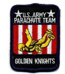 24 Wholesale Military Army Embroidered Iron On Patch, U.s. Army Parachute Team Golden Knights