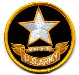 24 Wholesale Military Army Embroidered Iron On Patch, U.s. Army - Army Of One
