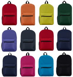 288 Pieces Yacht & Smith 17 Inch Water Resistant Backpack With Adjustable Padded Shoulder Straps - School and Office Supply Gear