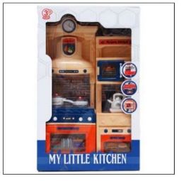 12 Pieces Kitchen Stove & Microwave In Window Box - Girls Toys
