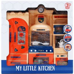 6 Pieces Kitchen Stove, Fridge, And Microwave In Window - Girls Toys