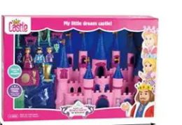12 Pieces Castle With Light And Music - Girls Toys