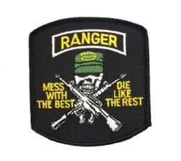24 Bulk Military Army Embroidered IroN-On Patch, Special Forces - Mess With The Best, Die Like The Rest
