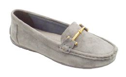 12 Wholesale Womens Comfortable Driving Shoes Outdoor Walking Flats Shoes Color Grey Size 5-8
