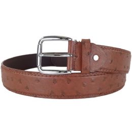 36 Pieces Mens Skinny Brown Belt In Mixed Size - Mens Belts