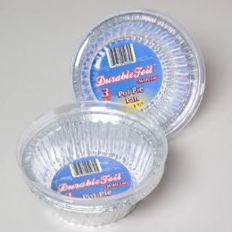 12 Wholesale Aluminum Pot Pie Pan W/lid 3pk