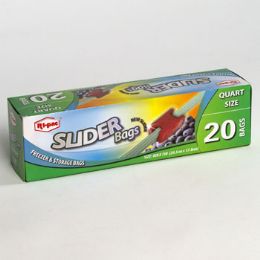 24 Wholesale Storage Bags 20 Ct Quart Slider Seal