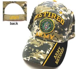 12 Pieces Military Embroidered Acrylic Cap - Caps & Headwear