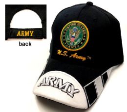 12 Pieces Military Embroidered Acrylic Cap - Caps & Headwear