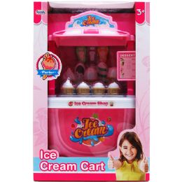 6 Pieces Ice Cream Cart Play Set With Accss In Window Box - Toy Sets