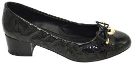 36 Wholesale Womens Toe Low Block Chunky Heels Dress Pumps Shoes In Black Color Size 5-11