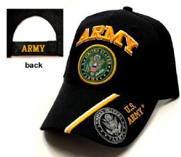 12 Pieces Military Embroidered Acrylic Cap - Caps & Headwear