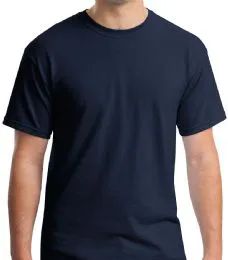 36 Pieces Mens Cotton Short Sleeve T Shirts Solid Navy Blue Size Large - Mens T-Shirts