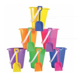 48 Pieces Simply Toys Beach Bucket 6.5in1ct With Shovel - Summer Toys