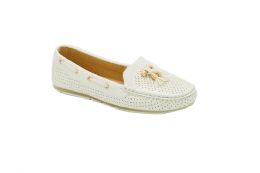 24 of Women Slip On Loafers Casual Flat Walking Shoes Color White Size 5-10