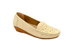 18 Wholesale Comfortable Womens Shoes, With Platform For Work, Walking Non - Slip Beige Color Size 7-11