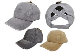 12 Pieces Ponytail Hat Criss - Cross - Caps & Headwear