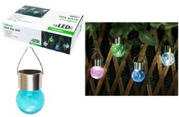 24 Pieces Solar Hanging Crackle Ball - Garden Decor